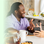 man disusing with a lady